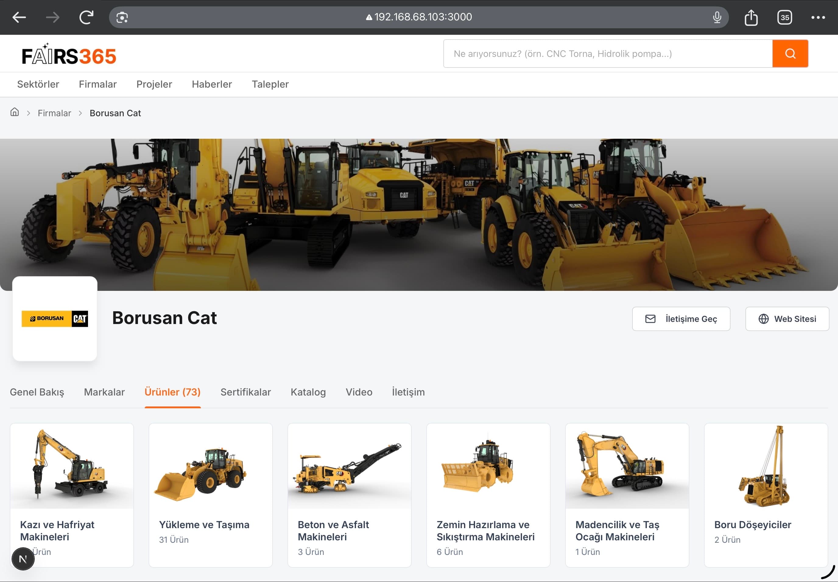 Fairs365 Tablet View